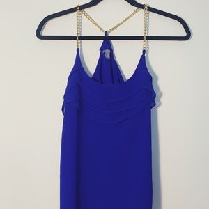 Blue Chain Strap Tank